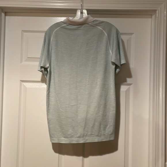 Lululemon Men's Blue Striped Polo Shirt - Picture 3 of 3